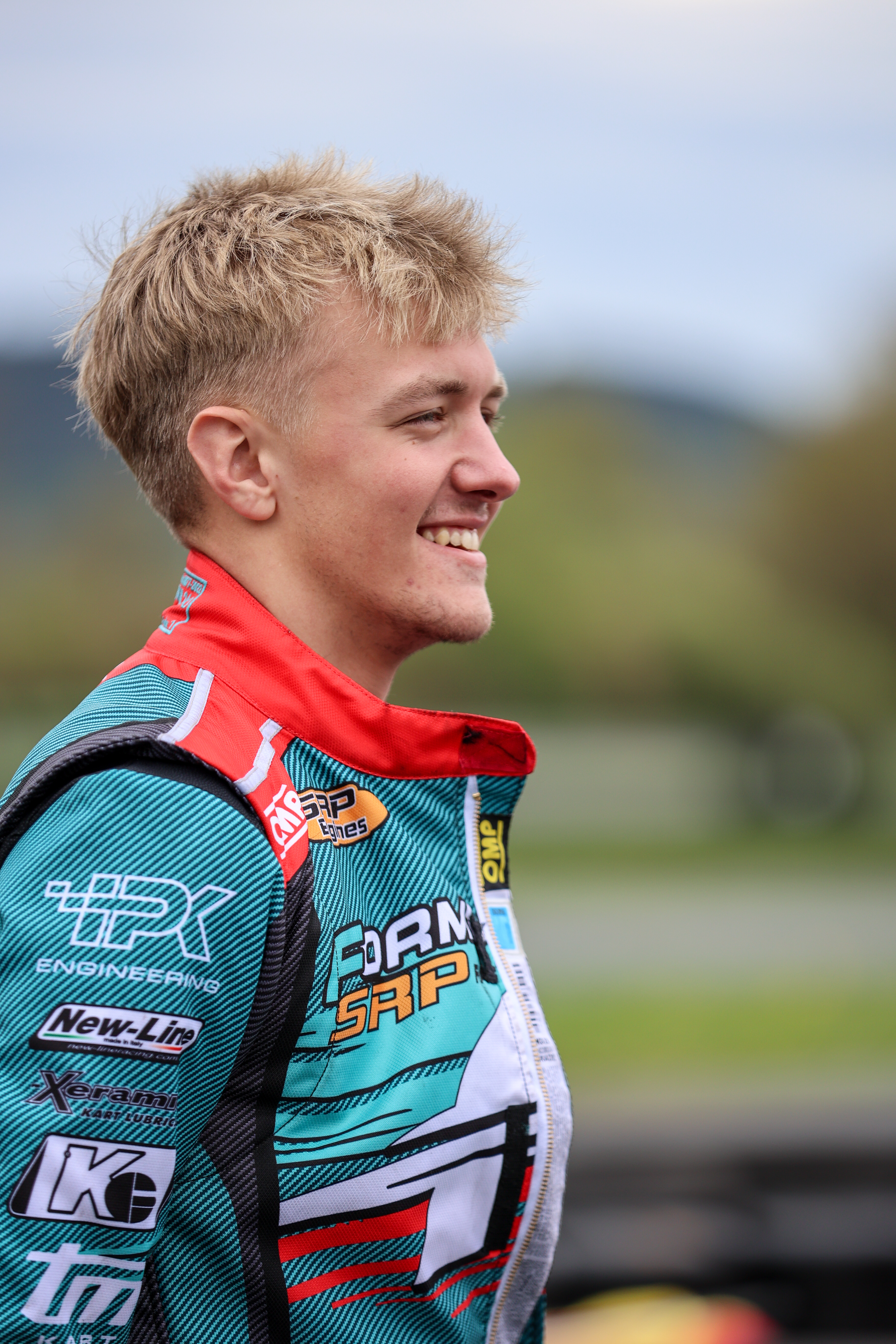 Karting paddock scene